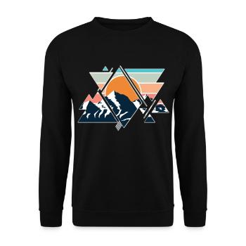Nature Nature Mountains Mountains Sun Sun Hiking - Unisex Sweatshirt - black - Front - Alina (178cm) & Michal (187cm)