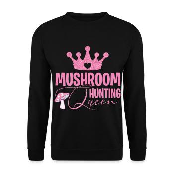 Mushroom pickers and mushroom friends - Unisex Sweatshirt - black - Front - Alina (178cm) & Michal (187cm)