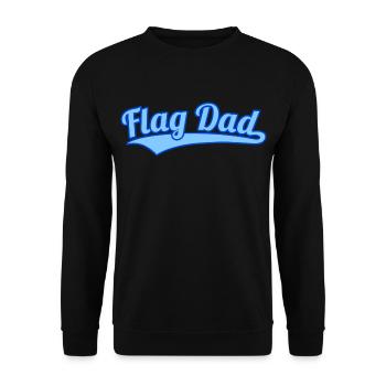 Flag Dad American Flag Football Flaggies Hommes - Sweat-shirt Unisexe - noir - Devant - Alina (178cm) & Michal (187cm)