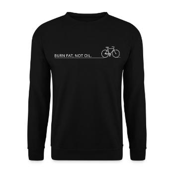 burn ois not fat bike sayings cycling biking - Unisex Sweatshirt - black - Front - Alina (178cm) & Michal (187cm)
