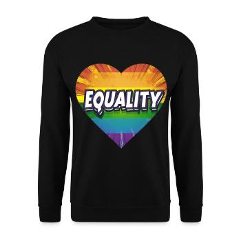 LGBTQ Equality - Unisex Pullover - Schwarz - Vorne - Alina (178cm) & Michal (187cm)