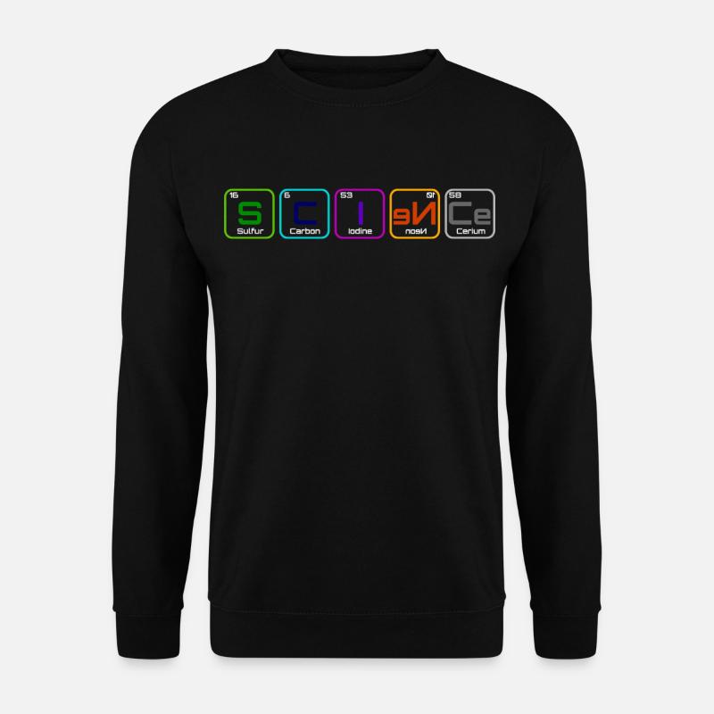 "Wissenschaft" mit den Elementen - Unisex Pullover - Schwarz