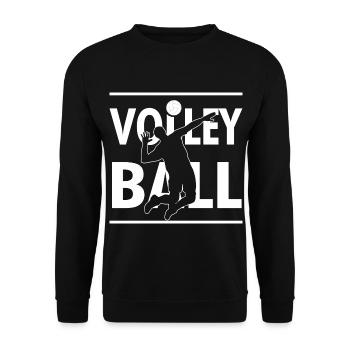 Volley-ball joueur de volley-ball athlète cadeau - Sweat-shirt Unisexe - noir - Devant - Alina (178cm) & Michal (187cm)