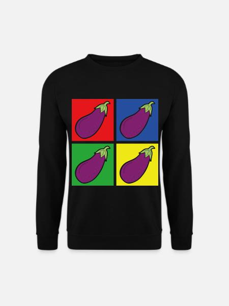 eggplant - Unisex Sweatshirt - black