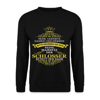 Schlosser majesty excellence say idée cadeau - Sweat-shirt Unisexe - noir - Devant - Alina (178cm) & Michal (187cm)