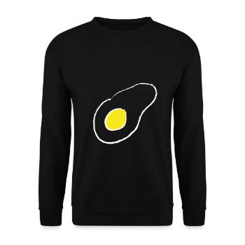 Fried egg for breakfast T-shirt - Unisex Sweatshirt - black - Front - Alina (178cm) & Michal (187cm)