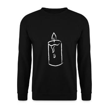 candle - Unisex Sweatshirt - black - Front - Alina (178cm) & Michal (187cm)