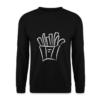 Pommes de terre frites - Sweat-shirt Unisexe - noir - Devant - Alina (178cm) & Michal (187cm)