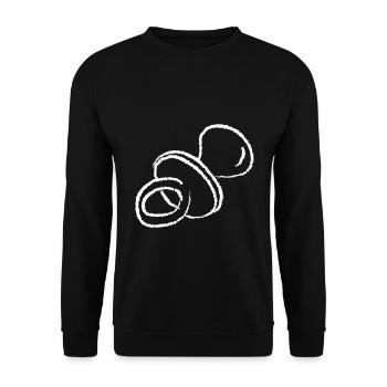 Bébé sucette sucette enfant ballot - Sweat-shirt Unisexe - noir - Devant - Alina (178cm) & Michal (187cm)