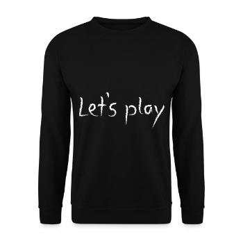 Let's play spielen gamen nerd Spiel - Unisex Pullover - Schwarz - Vorne - Alina (178cm) & Michal (187cm)