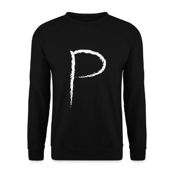 P like Paula Paul Potter first name alphabet cool - Unisex Sweatshirt - black - Front - Alina (178cm) & Michal (187cm)