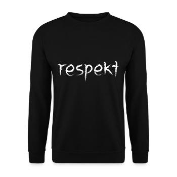 respect - Sweat-shirt Unisexe - noir - Devant - Alina (178cm) & Michal (187cm)