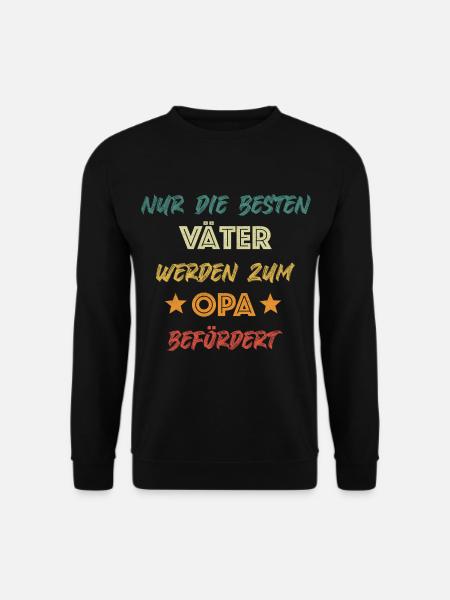 Vater wird Opa, Papa wird Opa - Unisex Pullover - Schwarz