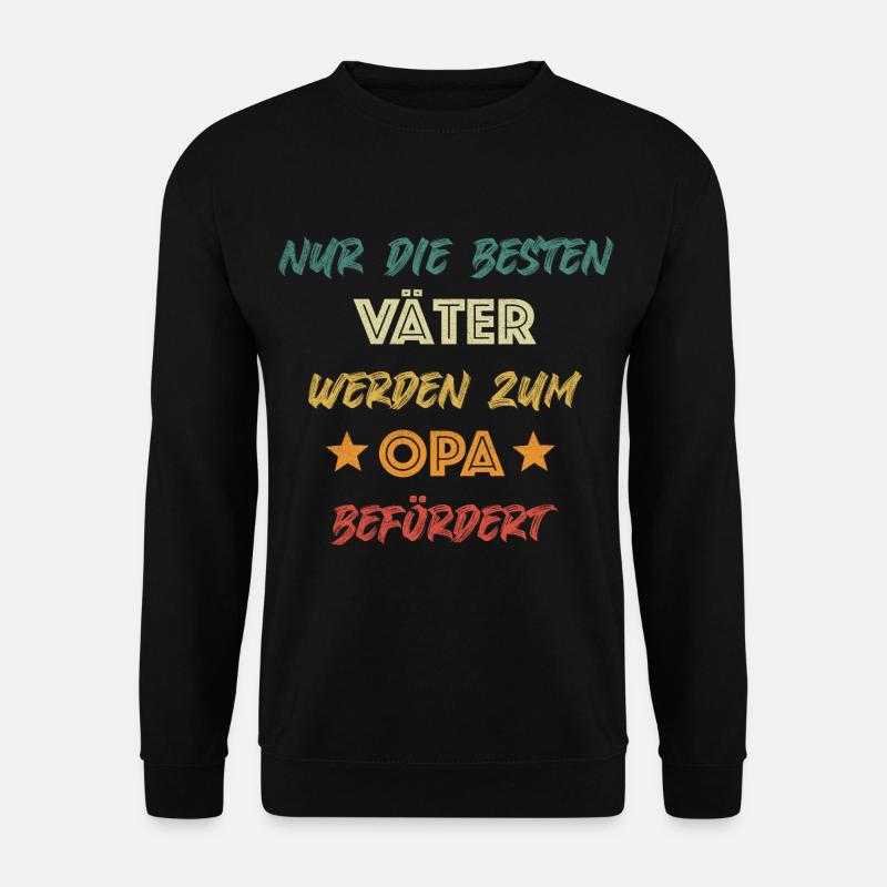 Vater wird Opa, Papa wird Opa - Unisex Pullover - Schwarz