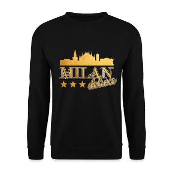 Milan Milan Italy City Skyline Home Love - Unisex Sweatshirt - black - Front - Alina (178cm) & Michal (187cm)