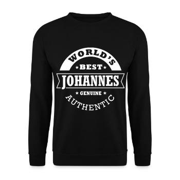 Johannes Cadeau personnalisé prénom johannes - Sweat-shirt Unisexe - noir - Devant - Alina (178cm) & Michal (187cm)