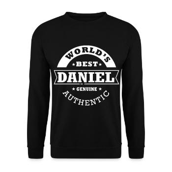 Daniel world s best personnalisé prénom daniel - Sweat-shirt Unisexe - noir - Devant - Alina (178cm) & Michal (187cm)