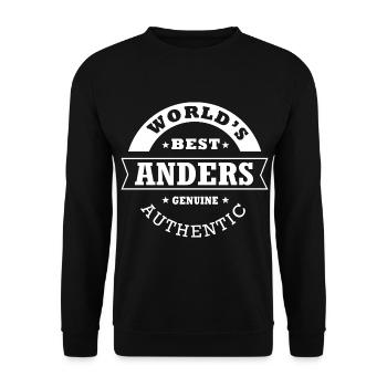 Anders world s best cadeau anders - Sweat-shirt Unisexe - noir - Devant - Alina (178cm) & Michal (187cm)