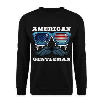American Gentleman USA 4th of July - Unisex Sweatshirt - black - Front - Alina (178cm) & Michal (187cm)