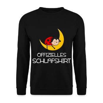 schlafshirt marienkäfer - offizielles schlafshirt - Unisex Pullover - Schwarz - Vorne - Alina (178cm) & Michal (187cm)