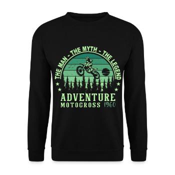 1960 Geburtstag geboren im Jahr 1960 Retro Vintage - Unisex Pullover - Schwarz - Vorne - Alina (178cm) & Michal (187cm)