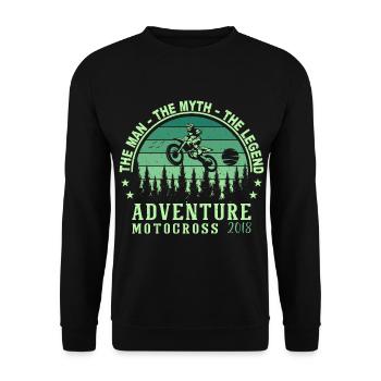 2018 Birthday born in 2018 Retro Vintage - Unisex Sweatshirt - black - Front - Alina (178cm) & Michal (187cm)