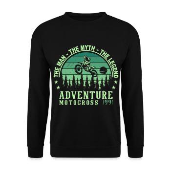 1991 Geburtstag geboren im Jahr 1991 Retro Vintage - Unisex Pullover - Schwarz - Vorne - Alina (178cm) & Michal (187cm)