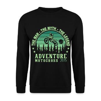 2015 Geburtstag geboren im Jahr 2015 Retro Vintage - Unisex Pullover - Schwarz - Vorne - Alina (178cm) & Michal (187cm)