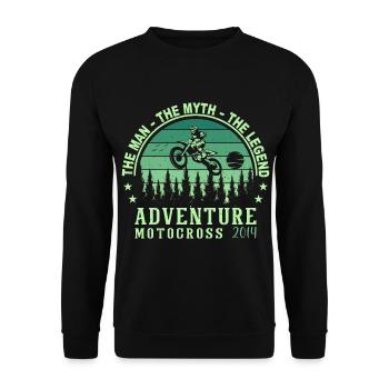2014 Geburtstag geboren im Jahr 2014 Retro Vintage - Unisex Pullover - Schwarz - Vorne - Alina (178cm) & Michal (187cm)