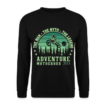2001 Birthday born in 2001 Retro Vintage - Unisex Sweatshirt - black - Front - Alina (178cm) & Michal (187cm)
