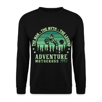 1992 Geburtstag geboren im Jahr 1992 Retro Vintage - Unisex Pullover - Schwarz - Vorne - Alina (178cm) & Michal (187cm)