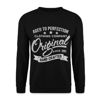 Original 1991 Vintage Retro 1991 Birthday 1991 - Unisex Sweatshirt - black - Front - Alina (178cm) & Michal (187cm)
