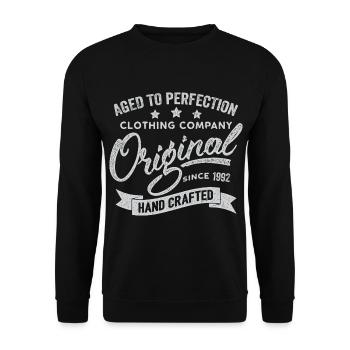 Original 1992 Vintage Rétro 1992 Anniversaire 1992 - Sweat-shirt Unisexe - noir - Devant - Alina (178cm) & Michal (187cm)
