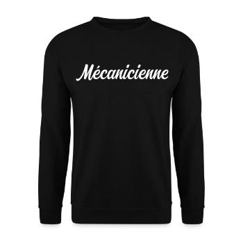 Mécanicienne - Sweat-shirt Unisexe - noir - Devant - Alina (178cm) & Michal (187cm)