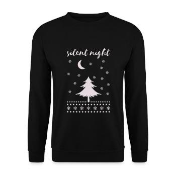 Stille Nacht - Unisex Pullover - Schwarz - Vorne - Alina (178cm) & Michal (187cm)