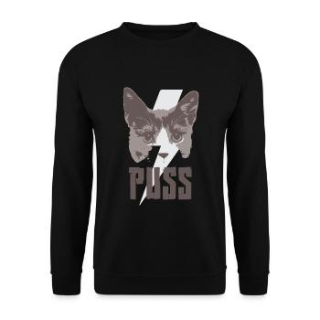 Cats portrait - Unisex Sweatshirt - black - Front - Alina (178cm) & Michal (187cm)