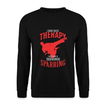 Dearadh Bronntanais Taekwondo Sparring - Unisex Pullover - Schwarz - Vorne - Alina (178cm) & Michal (187cm)