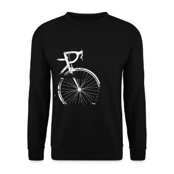 Road Bike Grunge - Unisex Pullover - Schwarz - Vorne - Alina (178cm) & Michal (187cm)