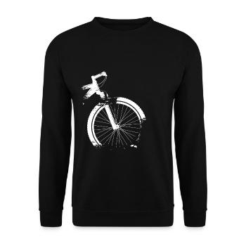 Mountain Bike Grunge Shabby Chic - Unisex Sweatshirt - black - Front - Alina (178cm) & Michal (187cm)