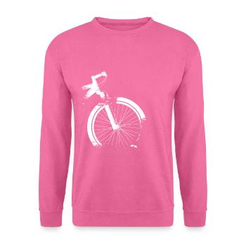 Mountainbike Grunge Shabby Chic - Sweat-shirt Unisexe - rose - Devant
