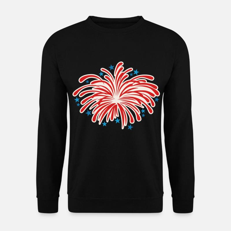 Feuerwerk blau und rot - Unisex Pullover - Schwarz