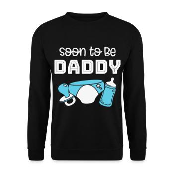 Pregnant Baby Mother Infant T-Shirt Mama Daddy - Unisex Sweatshirt - black - Front - Alina (178cm) & Michal (187cm)
