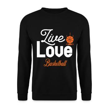 Live Love Basketball - Sweat-shirt Unisexe - noir - Devant - Alina (178cm) & Michal (187cm)
