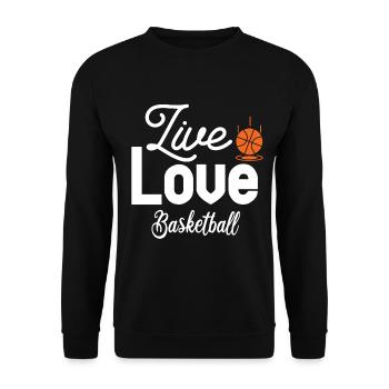 Live Love Basketball - Sweat-shirt Unisexe - noir - Devant - Alina (178cm) & Michal (187cm)