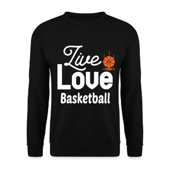 Live Love Basketball - Sweat-shirt Unisexe - noir - Devant - Alina (178cm) & Michal (187cm)