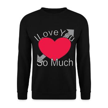 Je t’aime tellement - Sweat-shirt Unisexe - noir - Devant - Alina (178cm) & Michal (187cm)