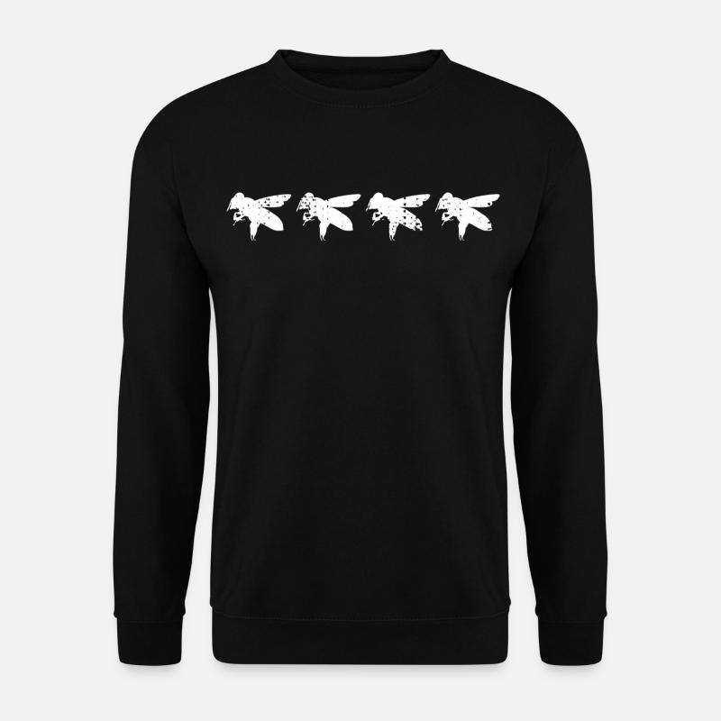 Retro Honigbiene Skizze - Unisex Pullover - Schwarz