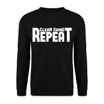 Clean Shine Repeat Detailer Car Lover Tuner - Unisex Sweatshirt - black - Front - Alina (178cm) & Michal (187cm)