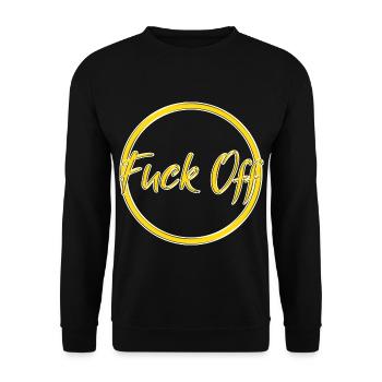 fuck off - Unisex Pullover - Schwarz - Vorne - Alina (178cm) & Michal (187cm)