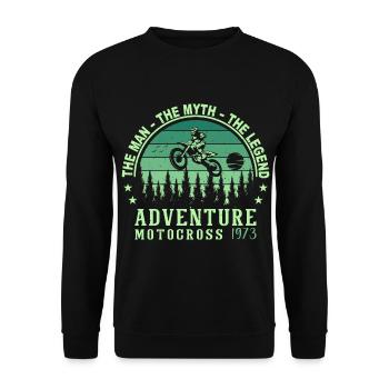 1973 Geburtstag geboren im Jahr 1973 Retro Vintage - Unisex Pullover - Schwarz - Vorne - Alina (178cm) & Michal (187cm)